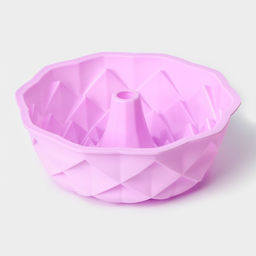 Форма для выпечки Доляна «Ромбовидная», силикон, d=23 см, внутренний d=21 см, розовая