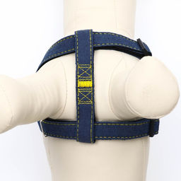 Шлейка Джинс, чёрный подклад, ширина 2 см, ОШ 45-70 см, ОГ 45-70 см - Пижон фото 5