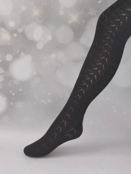Колготки AJOUR 300 Тёплые ажурные (32/1) - nero Conte