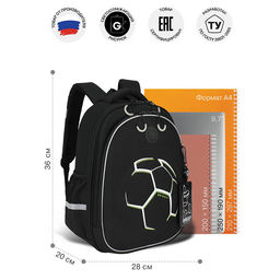 RAz-687-11 Рюкзак школьный с картхолдером на держателе - Grizzly фото 38