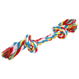 Цена за 6 шт. Игрушка - канат грейфер для собак мелких и средних пород "ПОИГРАЙКА", цвет красный/синий, 23см