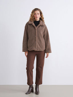 G?mlek Yaka Oversize Kad?n Pel?? Mont