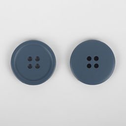 Цена за 4 шт. Пуговицы, 4 прокола, d=23 мм, набор 5 шт., матовые, серые