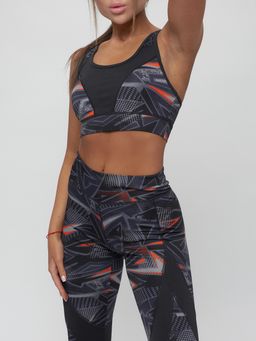 Костюм для фитнеса женский темно-серого цвета 2923TC - FUYOUKAI фото 6