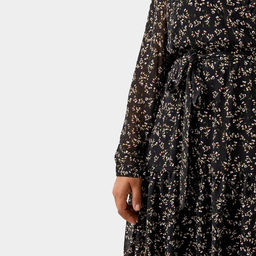 Платье женское короткое MIST plus-size, чёрное, размер 58