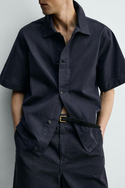 CAMISA DENIM RELAXED FIT / Azul - Zara фото 6