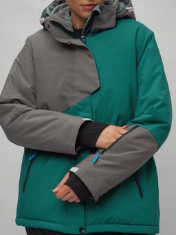 Горнолыжный костюм женский большого размера темно-зеленого цвета 02278TZ - Chunmai фото 13