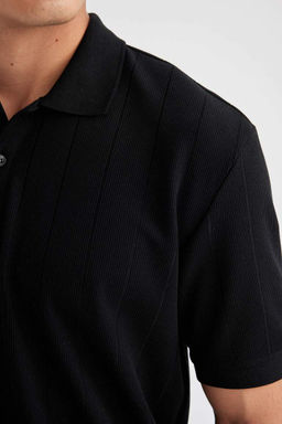 Новая футболка-поло стандартного кроя с короткими рукавами - Defacto фото 5