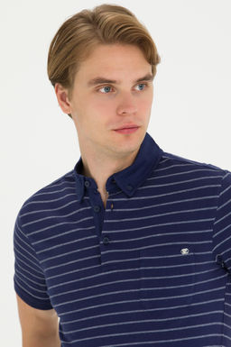 Футболка U.S. Polo Assn темно-синяя хлопок  фото 16