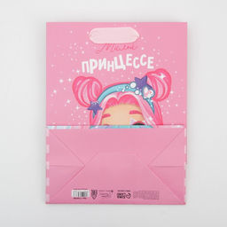 Цена за 2 шт. Пакет подарочный ламинированный, упаковка, «Милой принцессе», MS 18×23×10 см