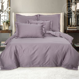 Постельное белье Сливовый (мако-сатин) 2 сп. с Евро/Пододеяльник (молния, ушки): 1 шт.- 215*175; Простыня: 1 шт.- 240*240; Наволочка (молния, ушки): 2 шт.- 70*70; Наволочка (молния, ушки): 2 шт.- 50*70 Мако - сатин