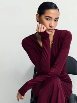 Платье миди со сборкой на талии / Zarina фото 3