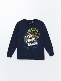 Bisiklet Yaka Fenerbah?e Bask?l? Uzun Kollu Erkek ?ocuk Pijama Tak?m?