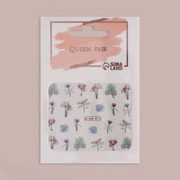 Цена за 6 шт. Слайдеры для ногтей Цветочные мечты, разноцветные - Qf фото 3