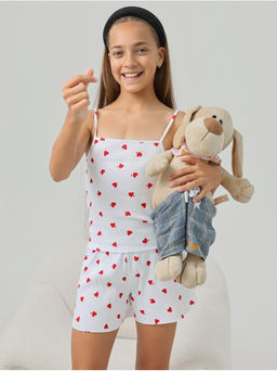 Пижама "Милашка" Белый с шортами