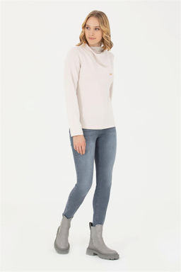 Женский свитшот с воротником-стойкой и камнем - U.s. polo assn фото 11