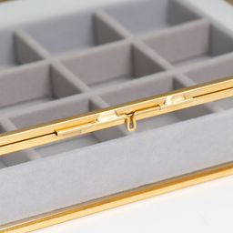 Шкатулка стекло с металлическим каркасом Модница с делениями 22х13,5х4,5 см - Simaland фото 2