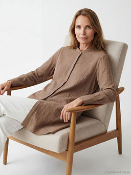 Hakim Yaka Dokulu Kad?n G?mlek Tunik