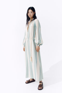 Vestido oversize con cintur?n de anudar - H&m фото 3