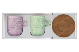 Набор кружек Радуга, сиреневая, зелёная, 0,35 л, 2 шт - Easy life фото 3