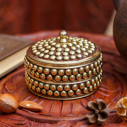 Шкатулка «Королевская», 7×7×5.5 см, латунь