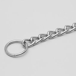 Ошейник - удавка металлический однорядный, 55 см, толщина проволоки 2,5 мм - Пижон фото 4