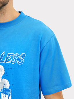 Футболка мужская ярко-голубая с печатью я.голубой +печать 111846 - Mark formelle фото 7