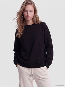 Soft Touch Oversize Kad?n Sweatshirt