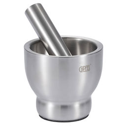 51740 GIPFEL Ступка 12,5х11,5 см с пестиком 15 см. Материал: нержавеющая сталь 18/10