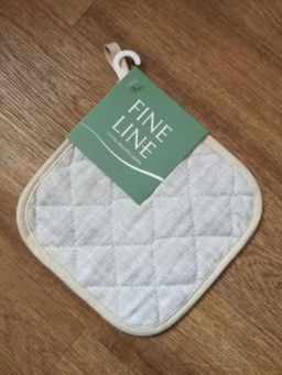 3 шт. Прихватка рогожка 18х18 "Fine Line" рис 18858-1 серый