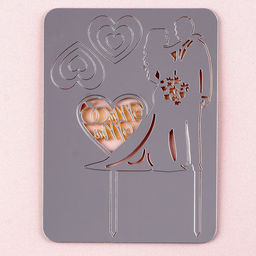 Топпер Влюблённая пара, с сердечками, цвет золото - Страна карнавалия фото 12