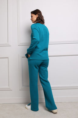 Свитшот из футера с начесом с боковыми разрезами - Looklikecat фото 4