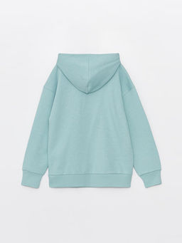 Bask?l? Uzun Kollu K?z ?ocuk Hoodie - Waikiki фото 2
