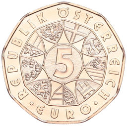 Монета 5 евро 2024 года Австрия Пасха 2024 в пути
