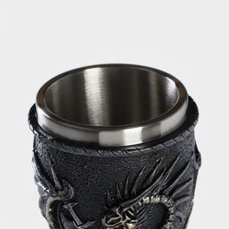 Бокал средневековый «Свирепый дракон», 200 мл, нержавеющая сталь, чёрный