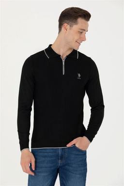 U. S. Polo Assn Мужской черный свитер - U.s. polo assn фото 3