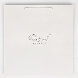 Пакет подарочный квадратный, упаковка, Present with love, 40×40×40 см