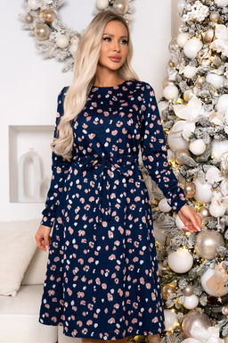 Платье Open Style 6544 синий/розовый