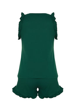 Trendyolmilla Siyah %100 Pamuklu F?rf?rl? Sortlu Orme Pijama Tak?m? THMSS22AU0304 фото 8