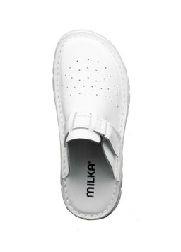03 | Duki | Белые женские медицинские сабо натуральная кожа - Milka shoes&more фото 13