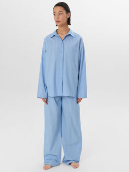 Рубашка женская голубая в полоску - Mark formelle фото 3