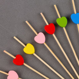 Цена за 2 шт. Шпажки Сердца, в наборе 12 шт.