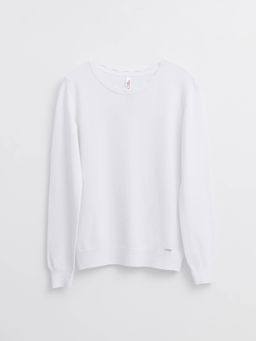 CONTE Джемпер с воланами из пряжи с вискозой LDK 104 optical white