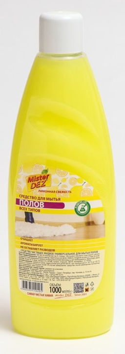 Mister Dez Eco-Cleaning Средство для мытья полов "Лимонная свежесть" (1л). 12
