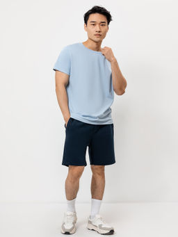 Шорты мужские в синем оттенке из интерлока