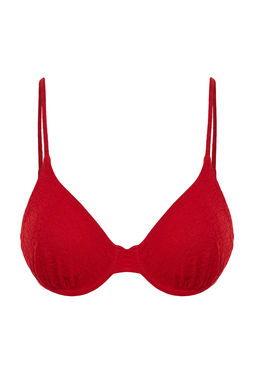 TRENDYOLMILLA K?rm?z? Balkonet Dokulu Bikini Ustu TBESS24BU00087