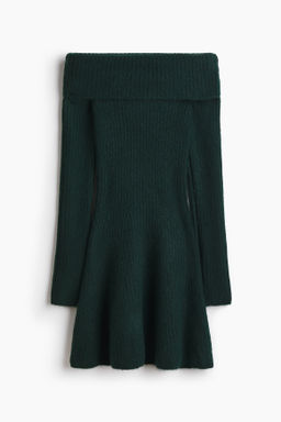 Vestido off-the-shoulder en punto de canal? - H&m фото 3