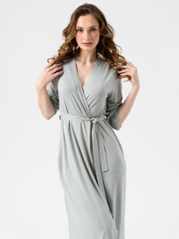 Халат Оптима Флирт из вискозы с лайкрой зеленый  фото 4