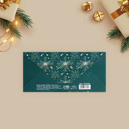 Цена за 10 шт. Конверт для денег «Новогодняя ботаника», 16.5×8 см