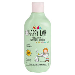 Happy Lab Kids Средство 3 в 1: пена, гель, шампунь для нежной детской кожи и волос / Сладкое яблочко, 300 мл 6308